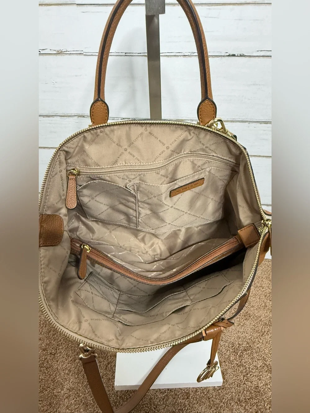 Michael Kors Signature Logo Satchel Crossbody